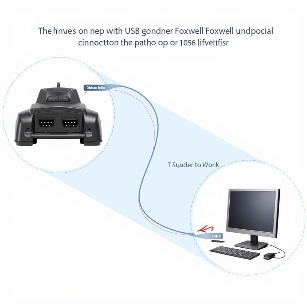 Foxwell Scanner Connected to Computer for Update