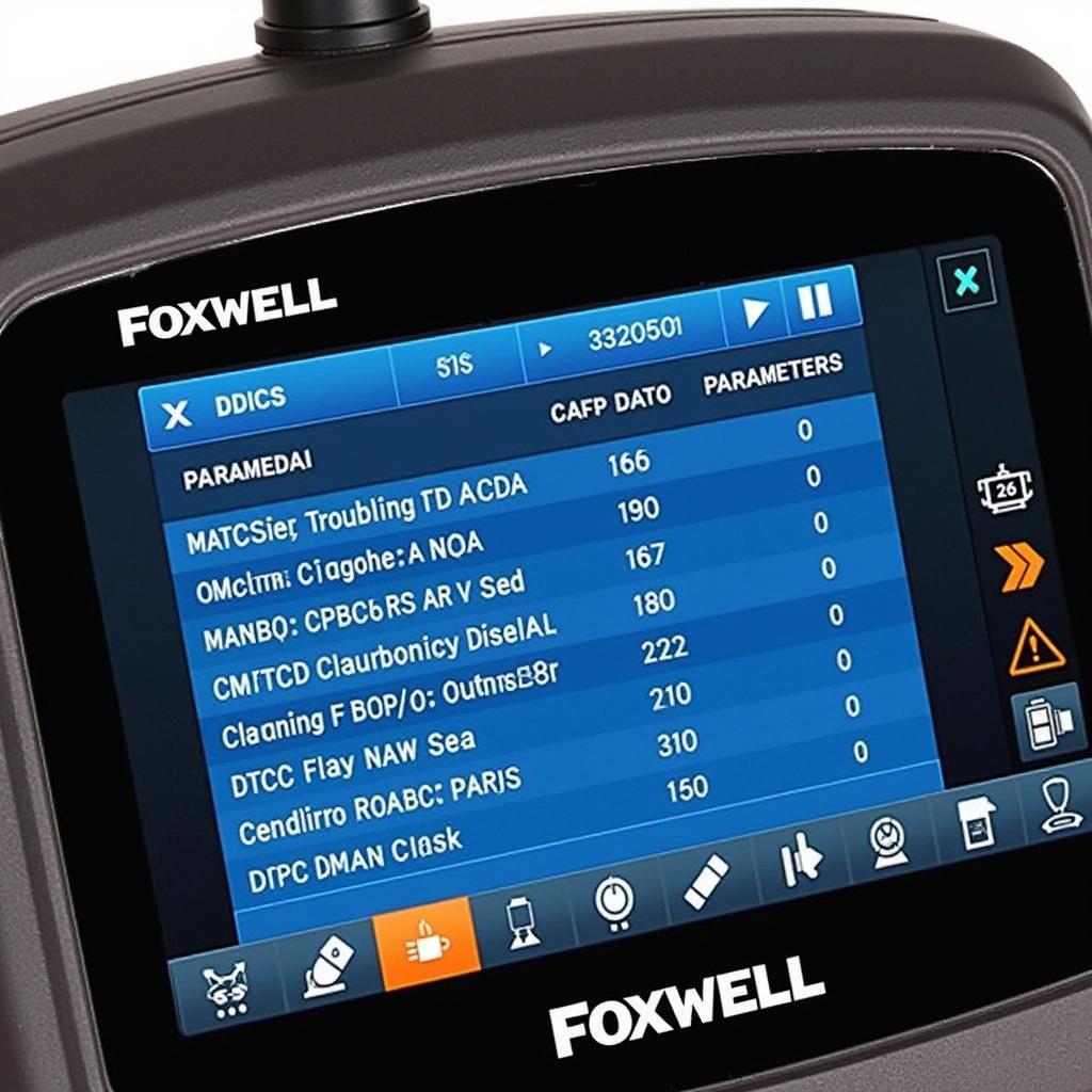 Foxwell Scanner Displaying Diagnostic Information