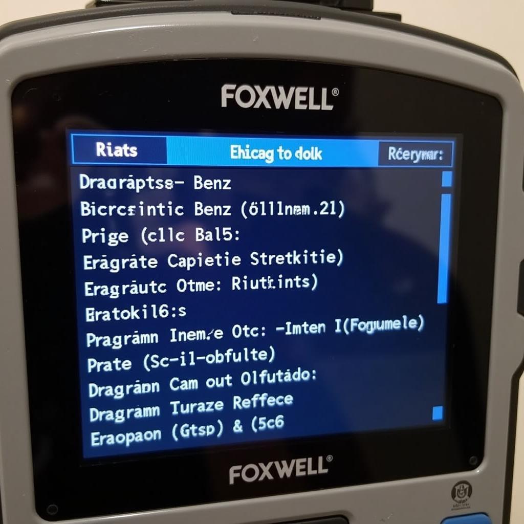 Foxwell Scanner Displaying Error Codes