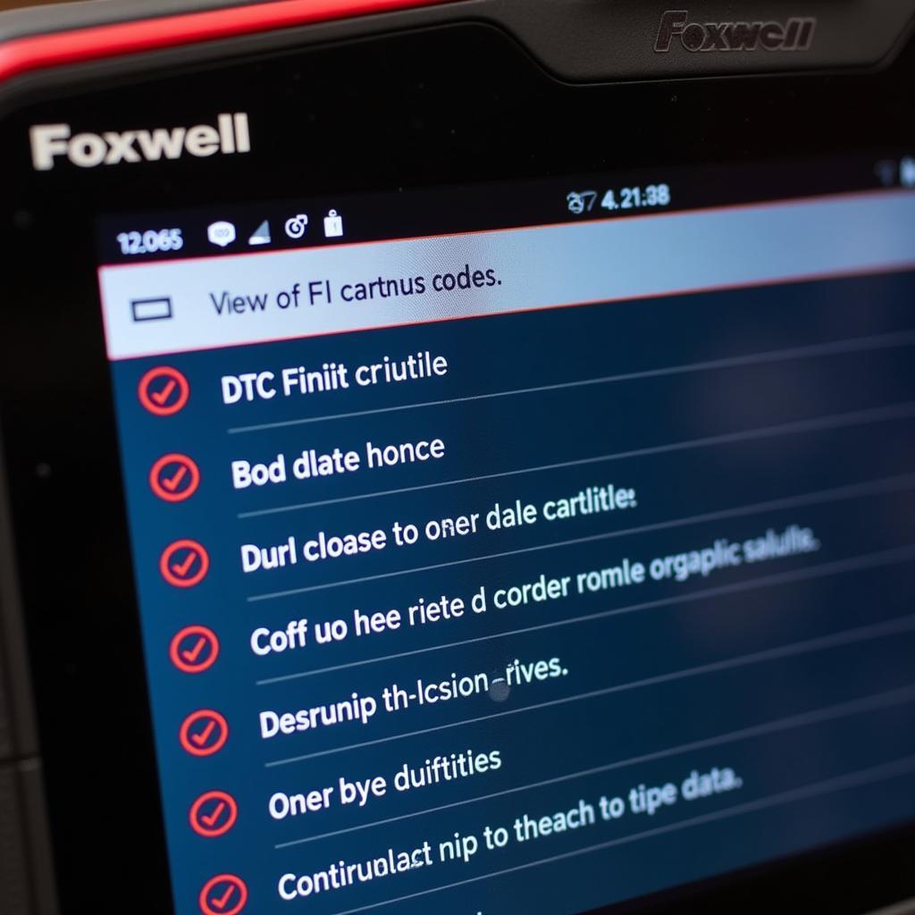 Foxwell Scanner Displaying Fault Codes