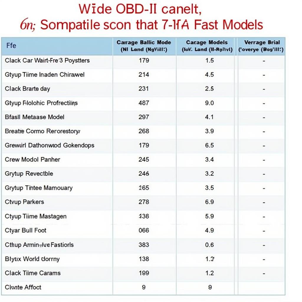 Foxwell Scanner OBD-II Coverage Compatibility