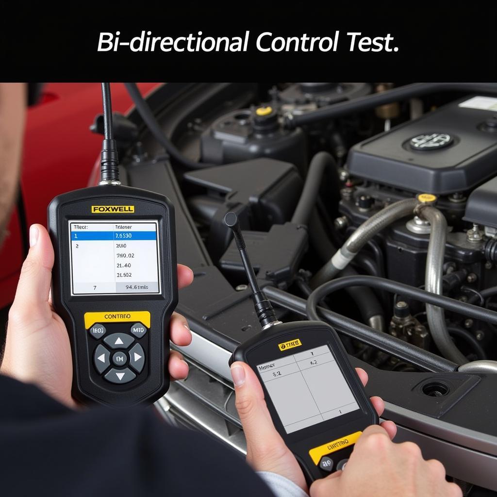 Foxwell Scanner Performing Bi-Directional Control