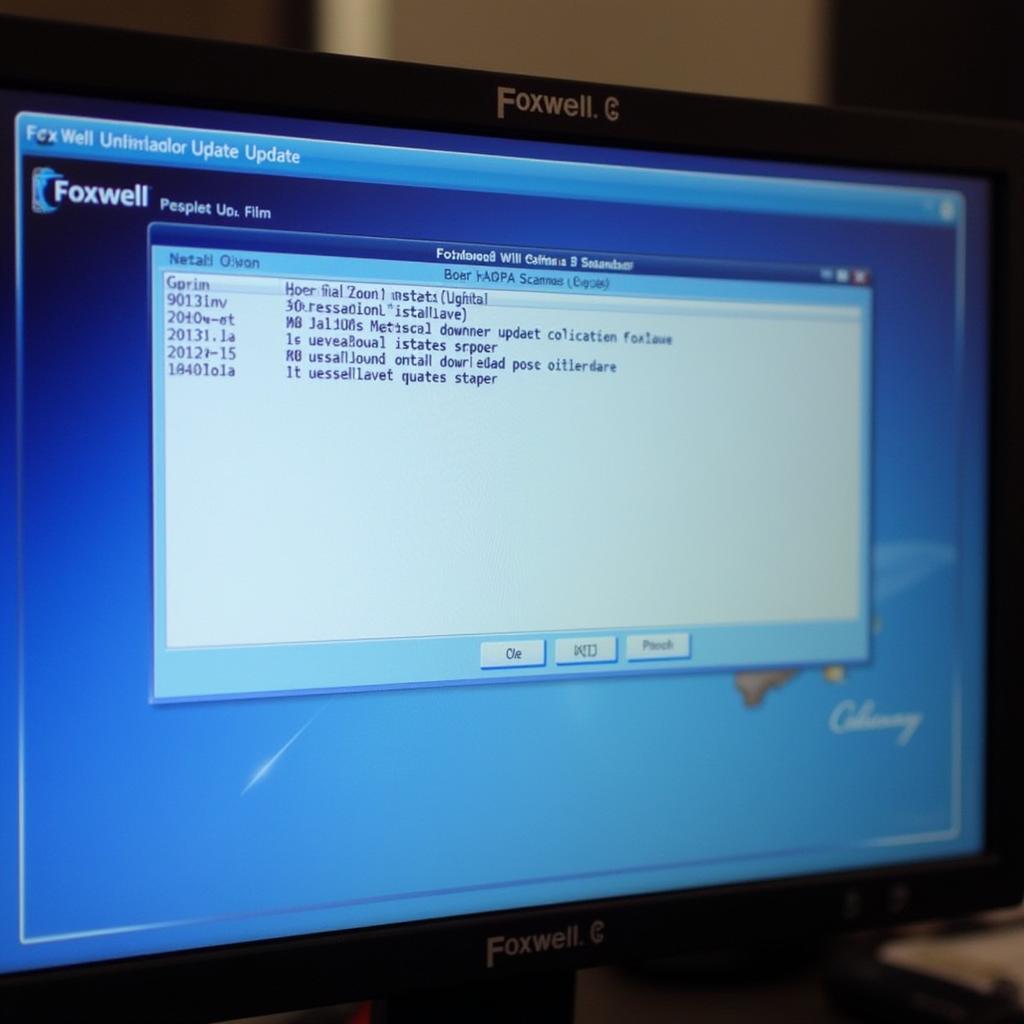 Foxwell Software Update Screen