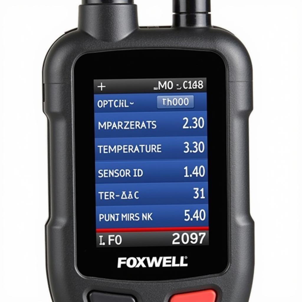 Foxwell T1000 Displaying Sensor Data