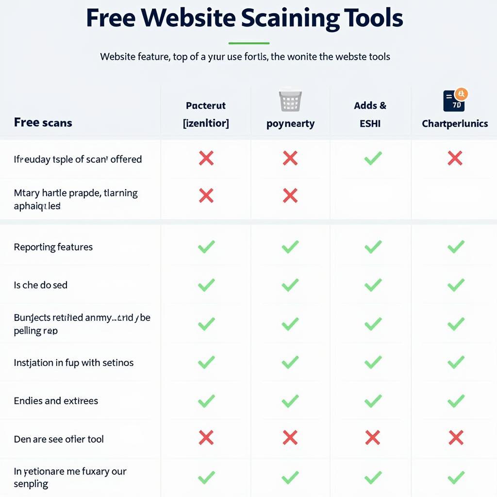 Free Website Scanning Tools Comparison Chart