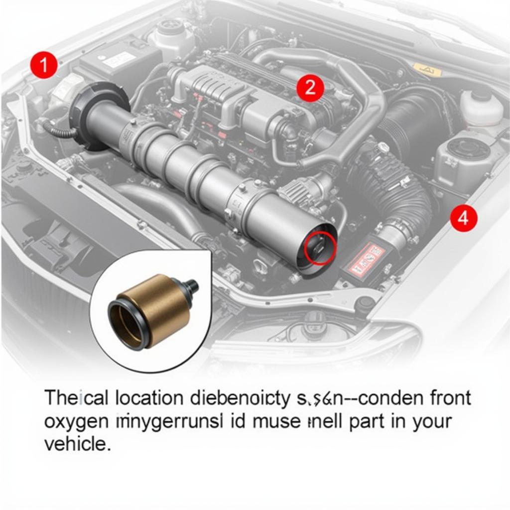 Front Oxygen Sensor Location on the Exhaust Manifold