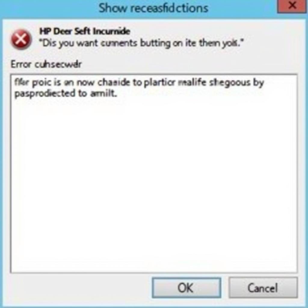 HP Diagnostic Tool Error Message