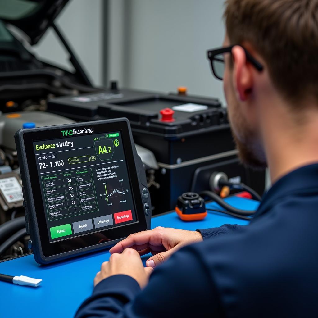 Hybrid Car Battery Diagnostics in Progress