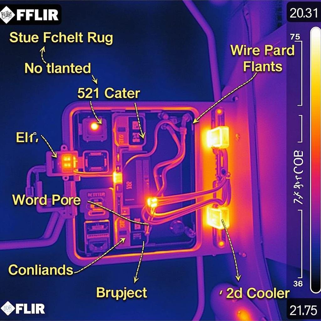 Infrared Image of Car Electrical System