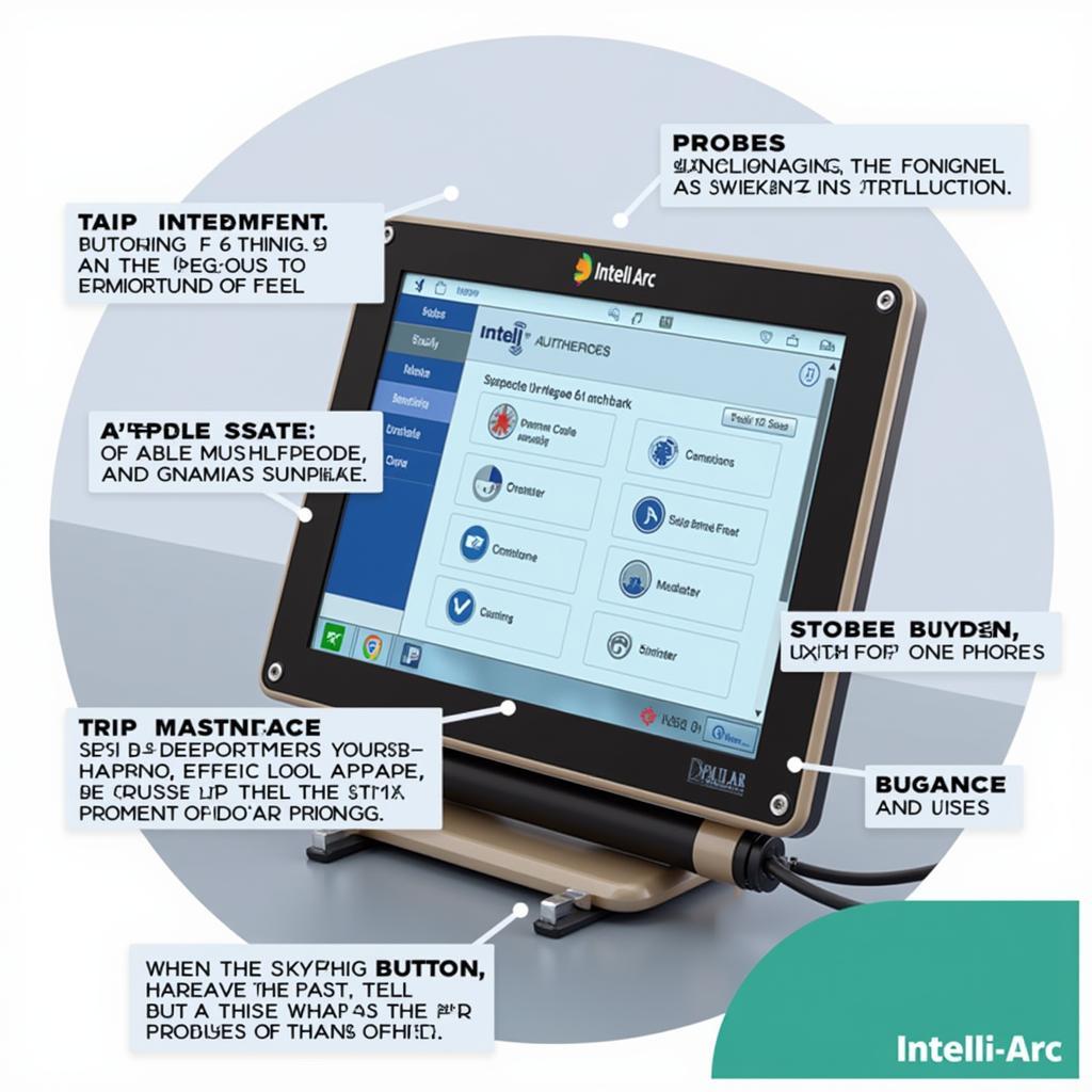 Detailed view of the Intelli-Arc diagnostic tool's interface and probes