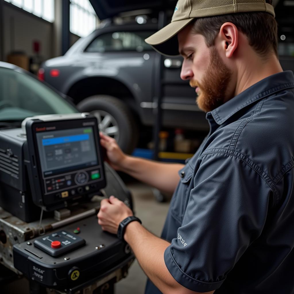 James Foxwell AZ in a Mechanic Shop