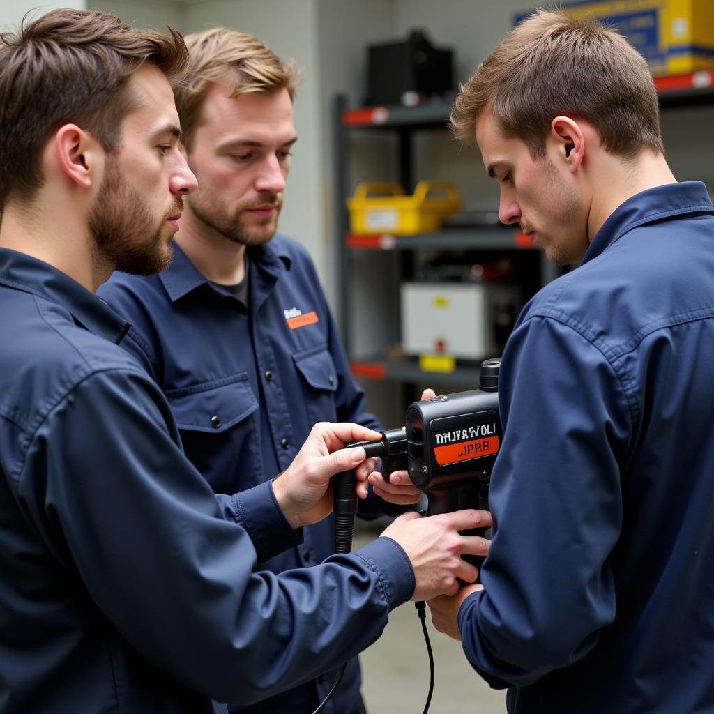 Technicians participating in a JPRO training session