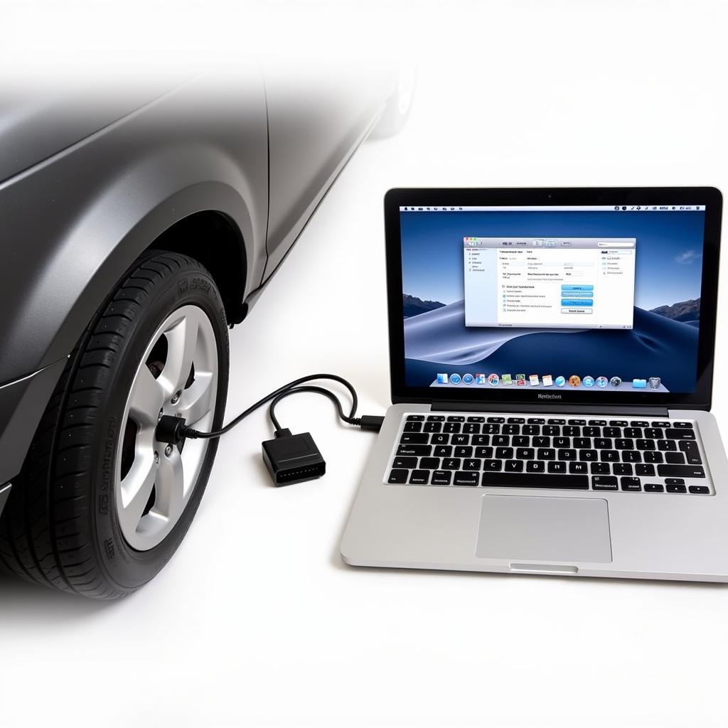 Mac Laptop Connected to OBD Port