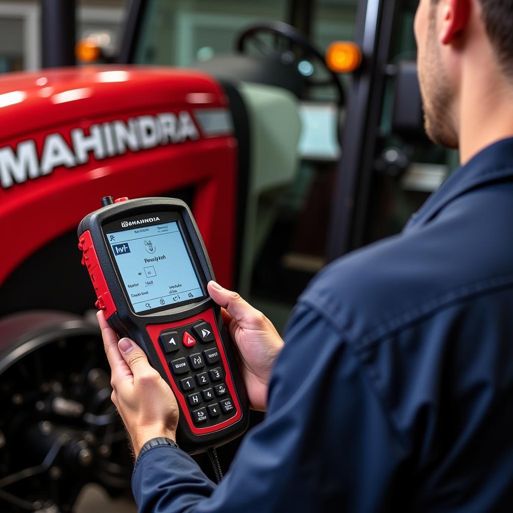 Mahindra Tractor Repair with Diagnostic Tool