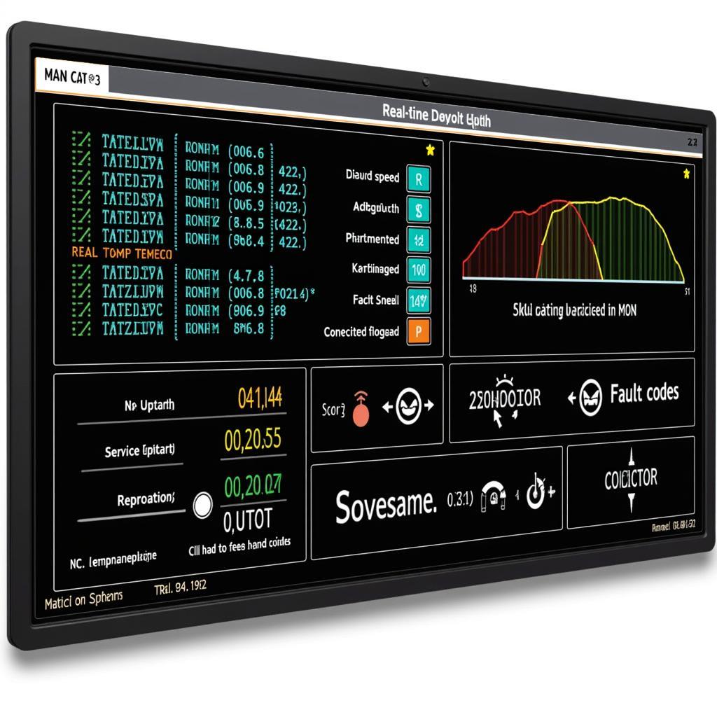 MAN CAT 3 Software Interface displaying diagnostic data