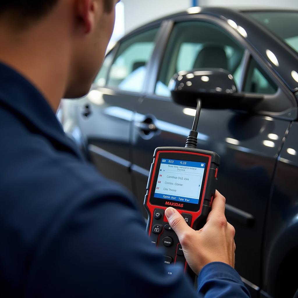 Maxidas Performing Diagnostics on a Car