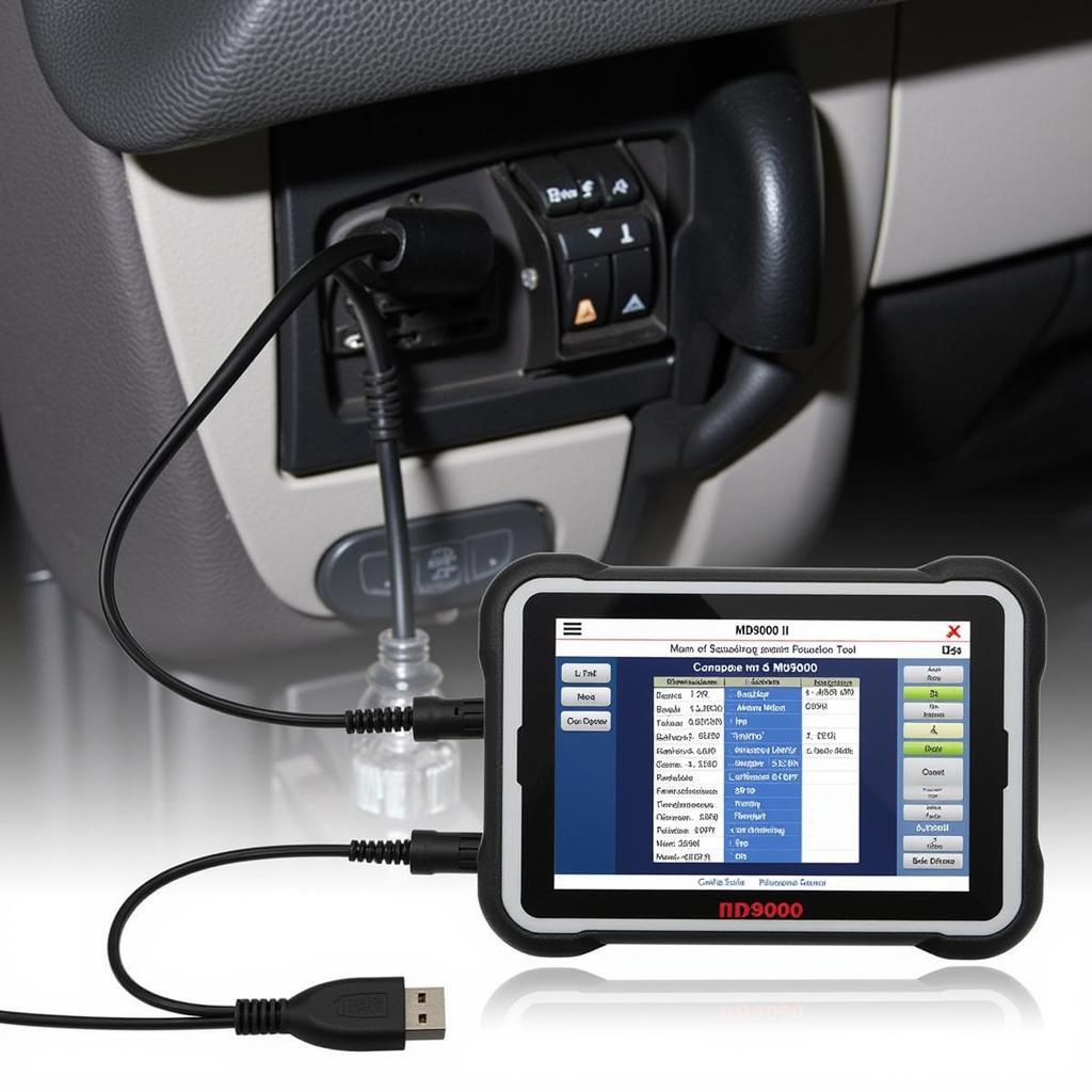 MD9000 Connected to OBD2 Port