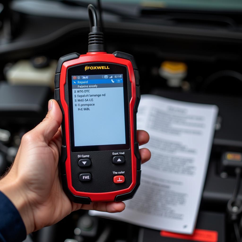 Mechanic Interpreting DTC Codes on Foxwell Scanner