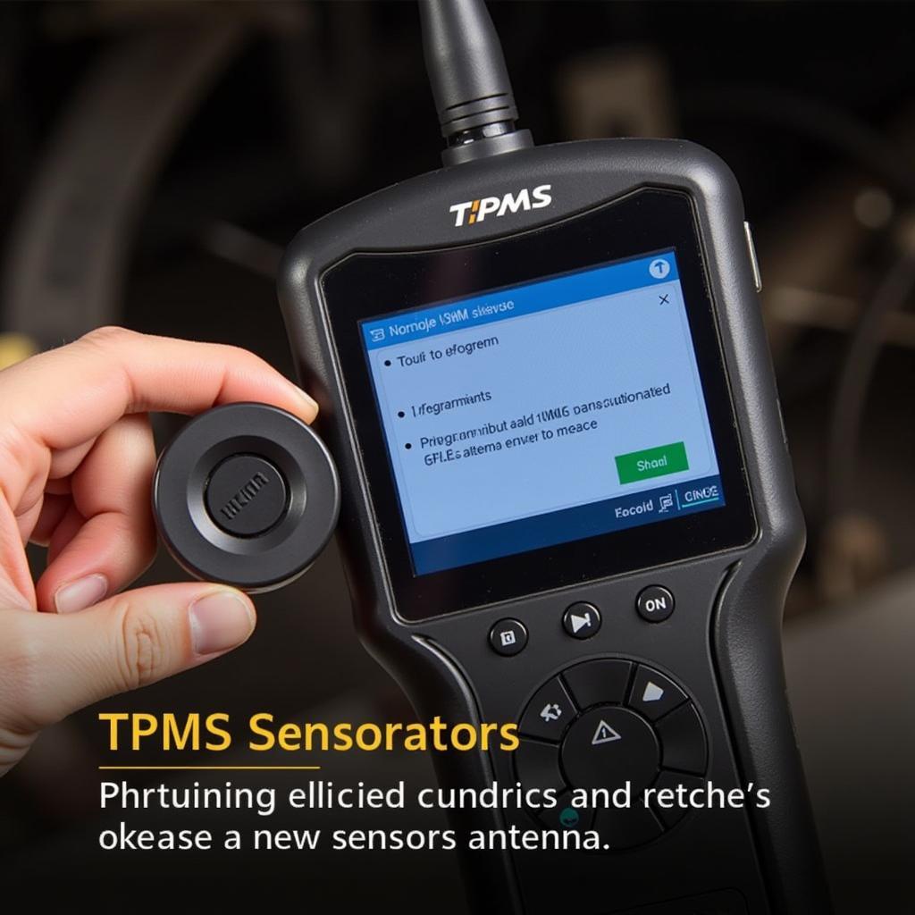 Mechanic Programming a TPMS Sensor with a Scan Tool