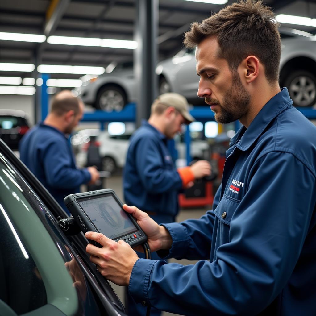 Mechanic Shop Using Scan Tools