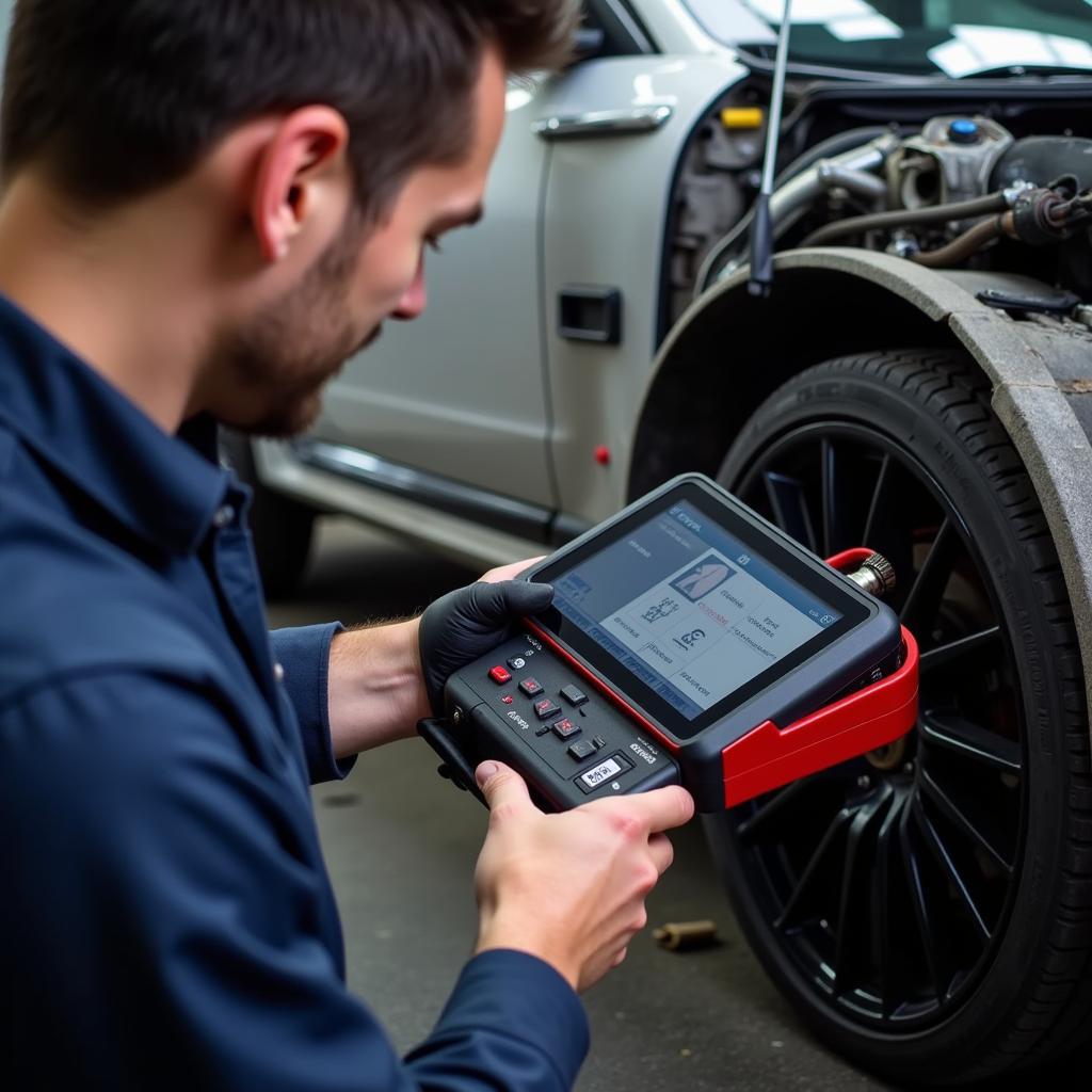 Mechanic Using Diagnostic Tool RPC