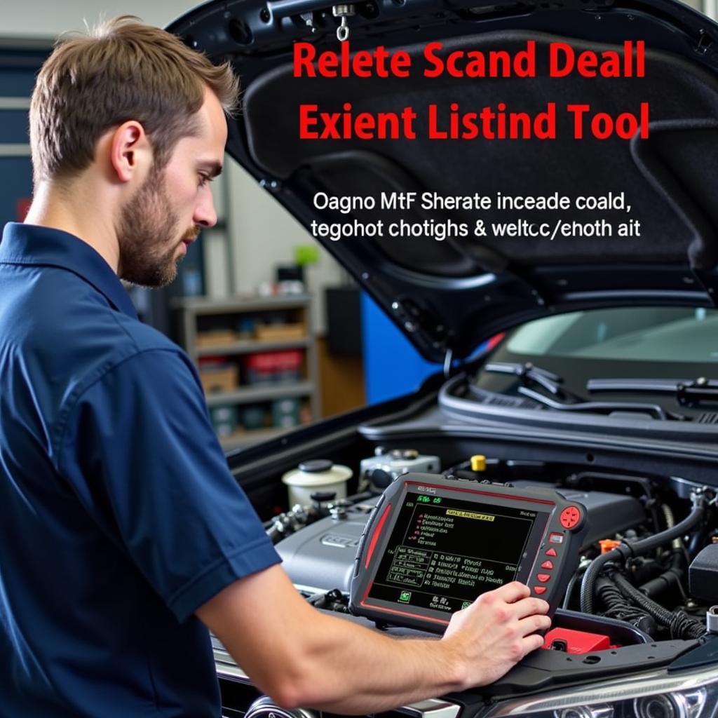 Mechanic Using MAC Mdt 10 Scan Tool