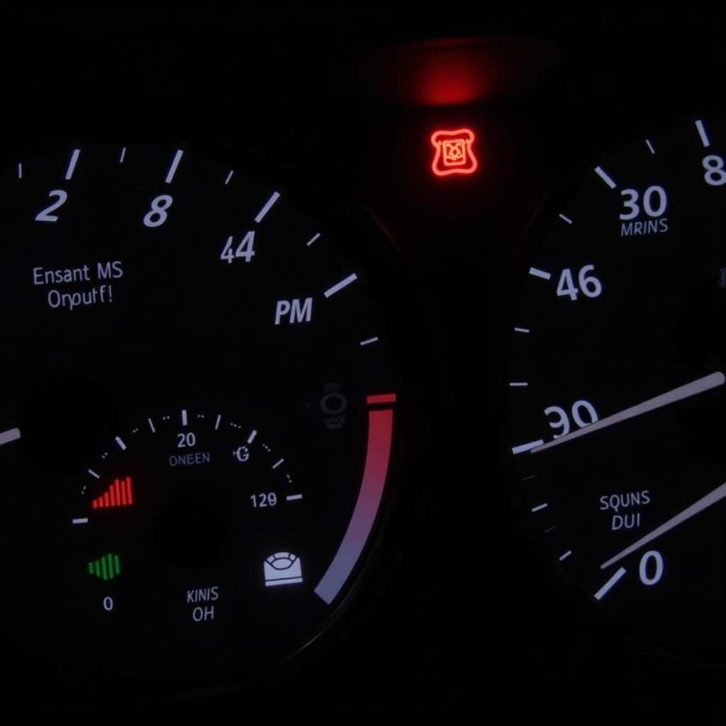 Mercedes-Benz Dashboard Showing Warning Lights