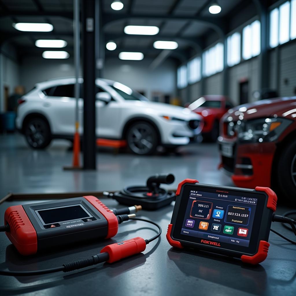 Modern Auto Repair Shop with Diagnostic Equipment