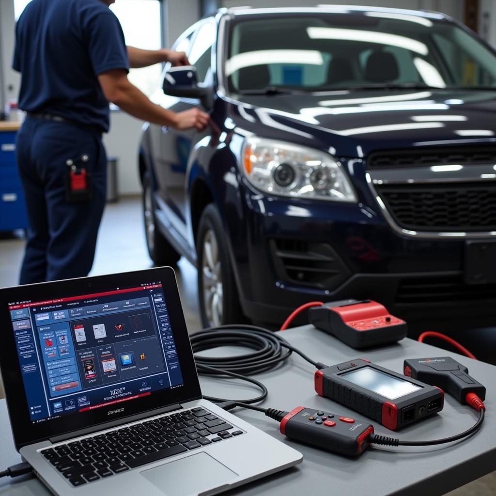 Modern Car Diagnostic Setup with Ping Scan Tool