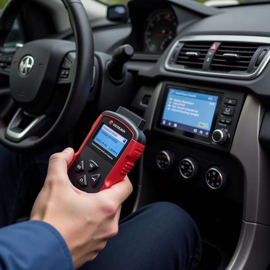 OBD-II Code Reader in Use