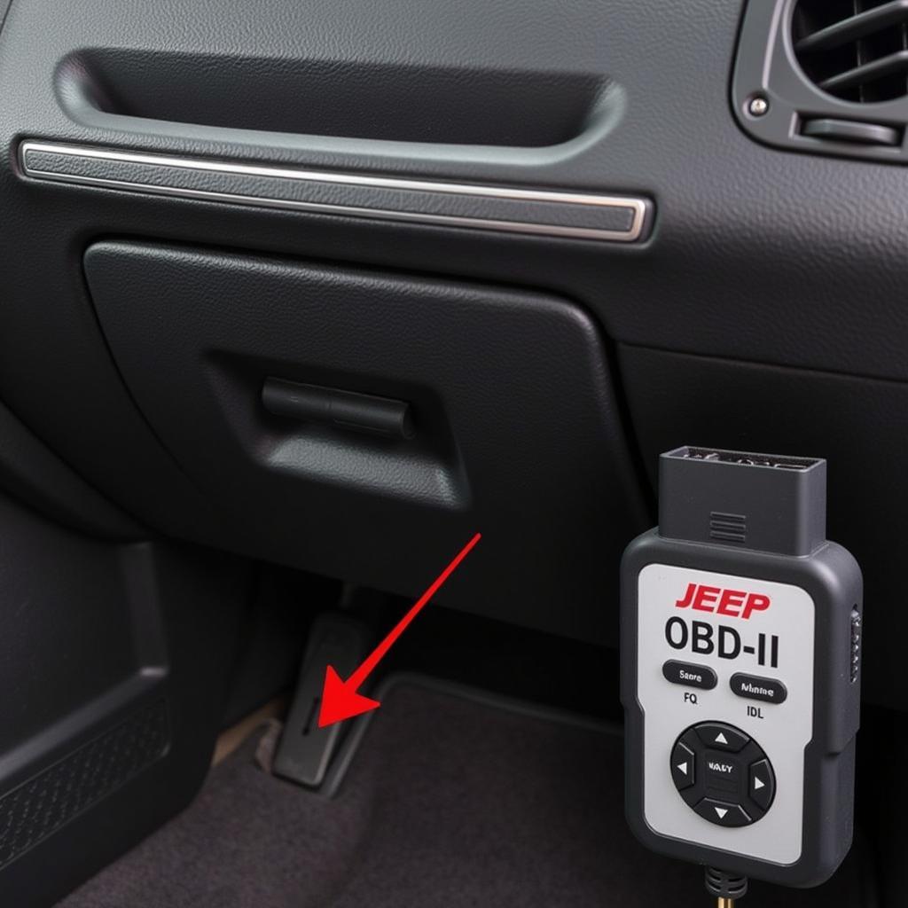 OBD-II Port Location in a Jeep