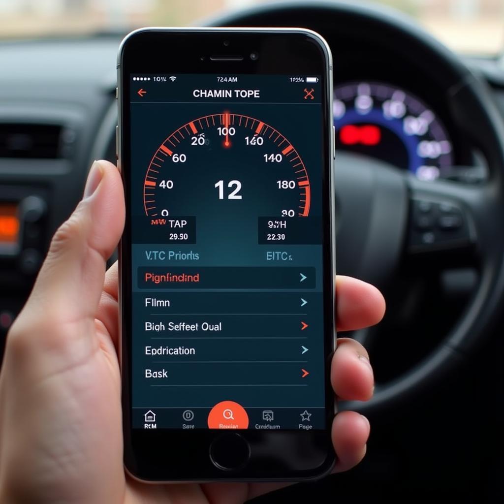 OBD-II Software Interface on Smartphone