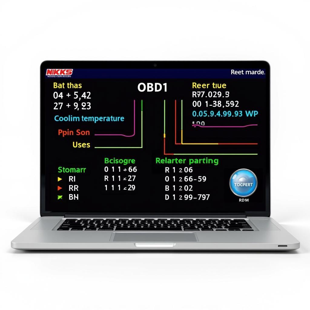 OBD1 Diagnostic Software Interface on a Laptop