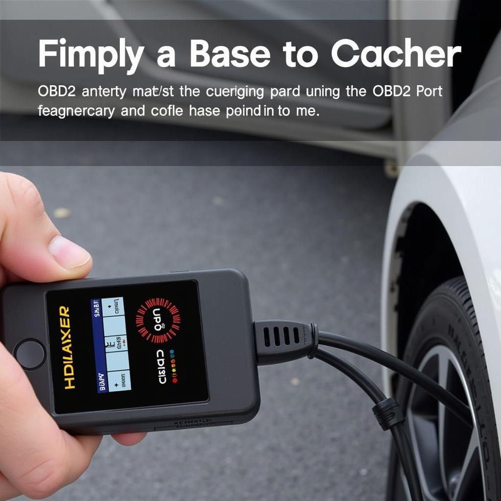 OBD2 Scanner Connected to a Car's OBD2 Port