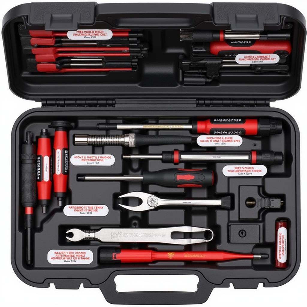 A well-organized automotive diagnostic tool kit.