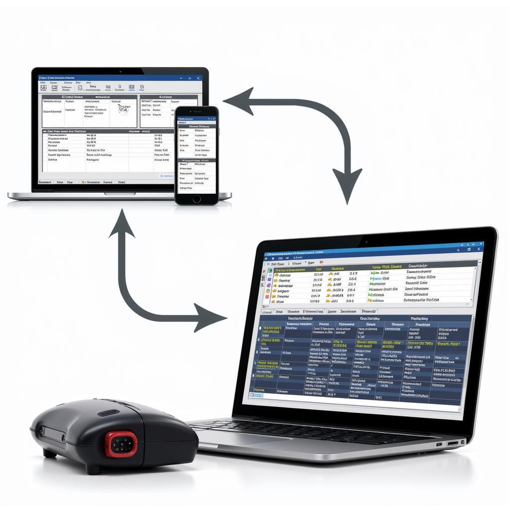 Plate Scanner Connected to Diagnostic Tool