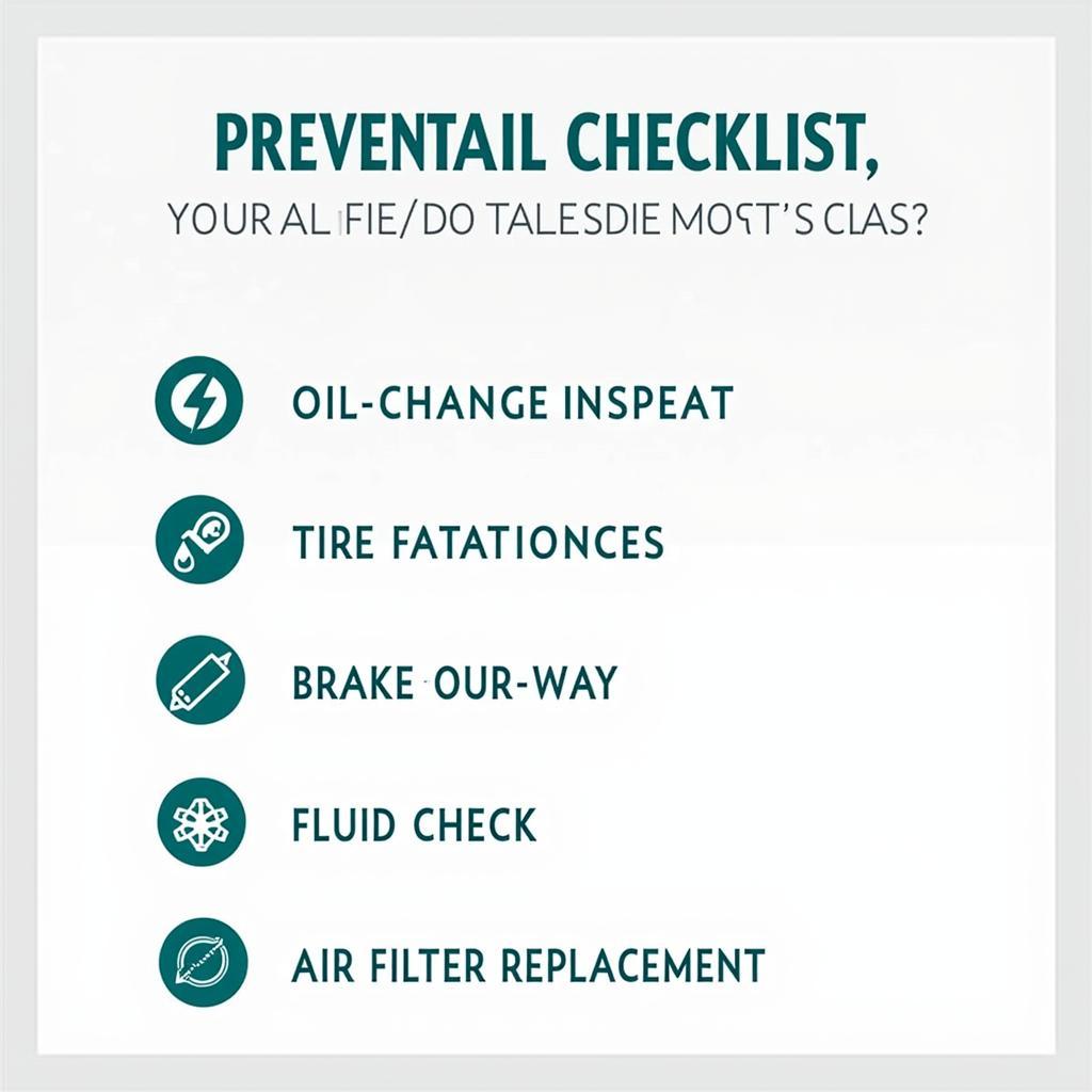 Preventative Car Maintenance Checklist for optimal performance