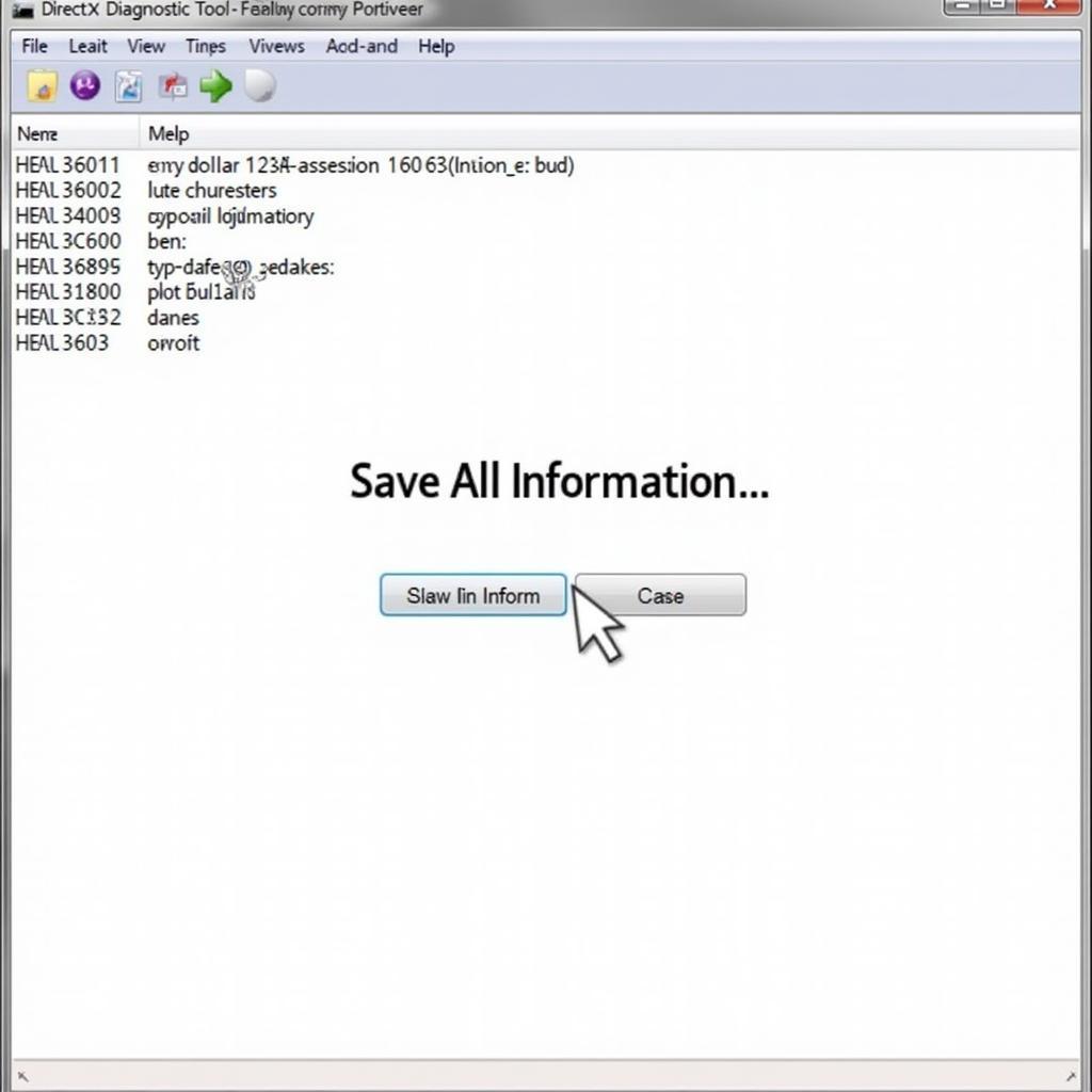 Saving DirectX Diagnostic information for sharing and analysis