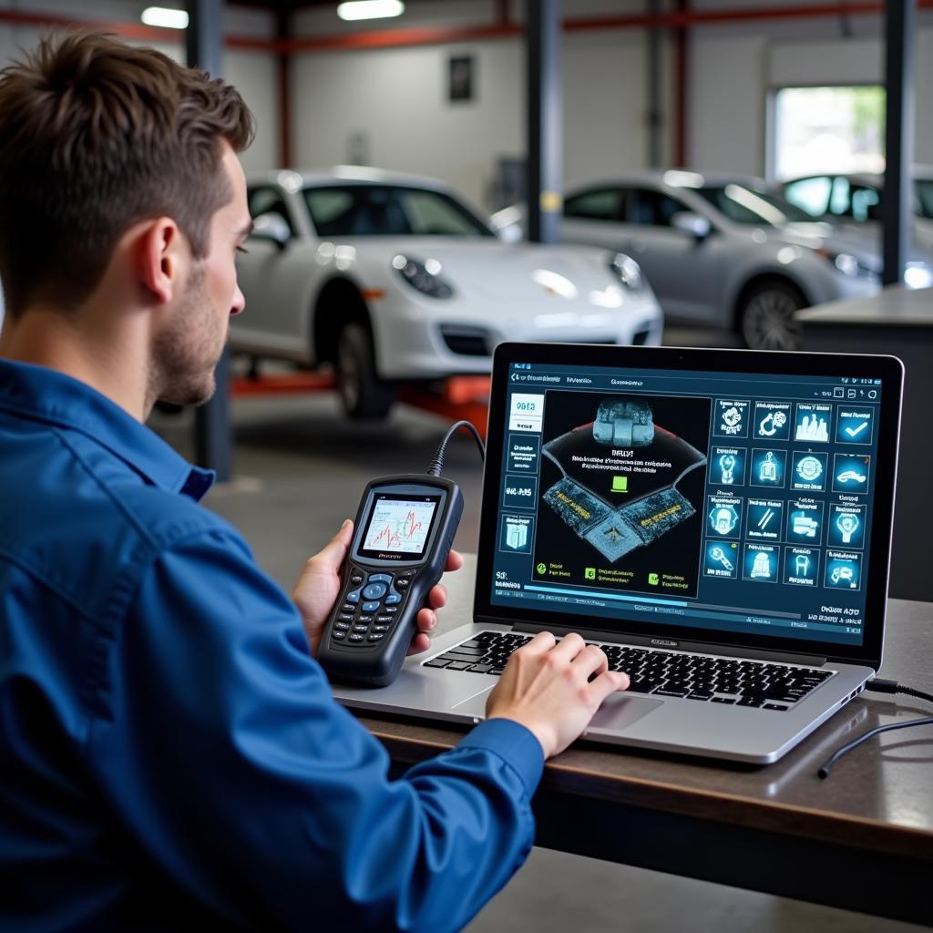 Scan Tool and Diagnostic Software in Auto Repair Shop