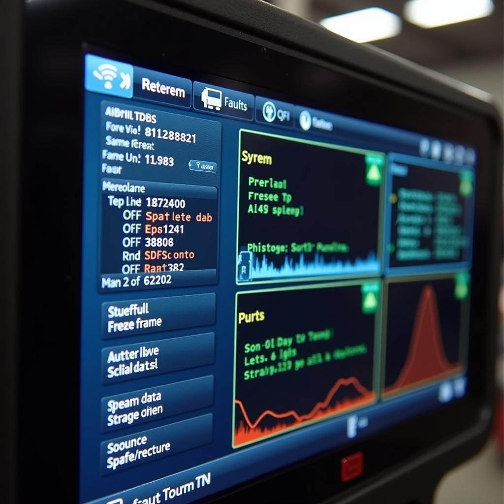 Scan Tool Displaying Diagnostic Data