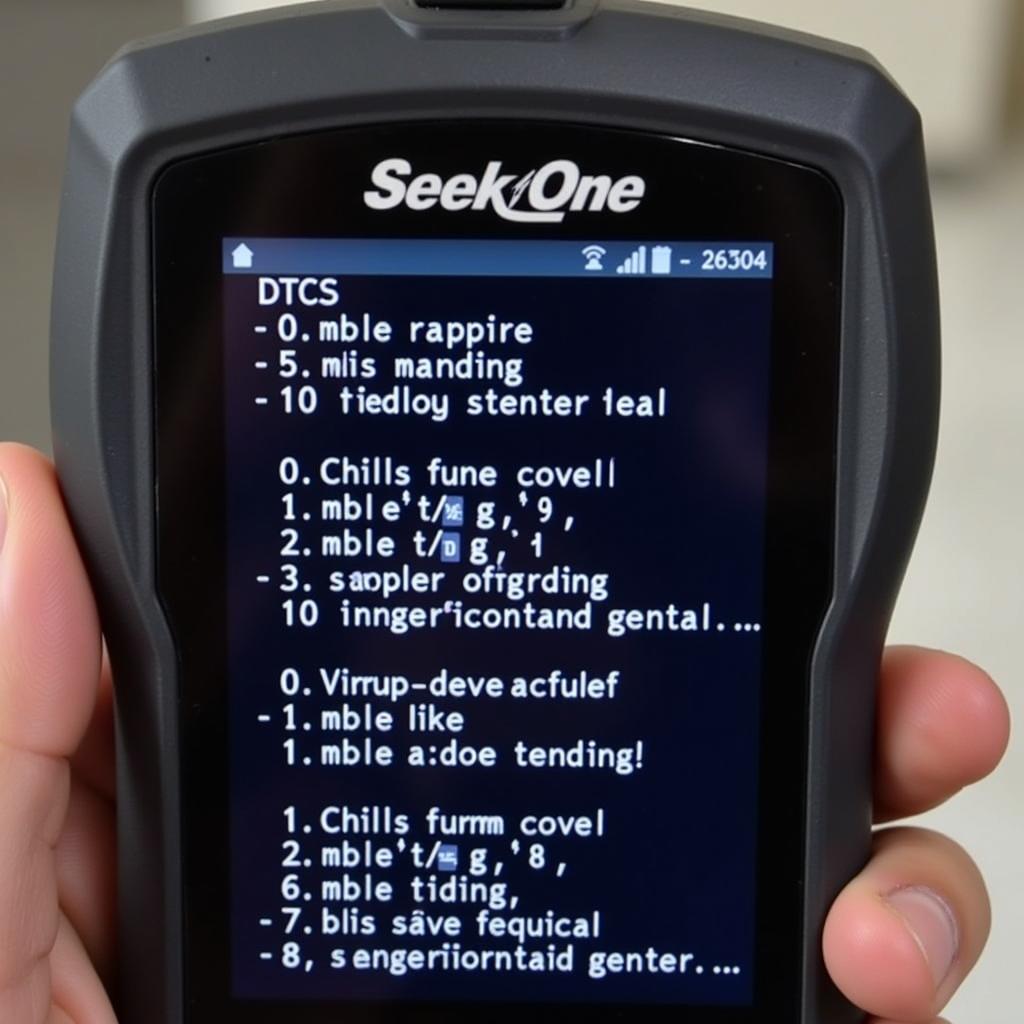 SeekOne SK860 Displaying Diagnostic Trouble Codes