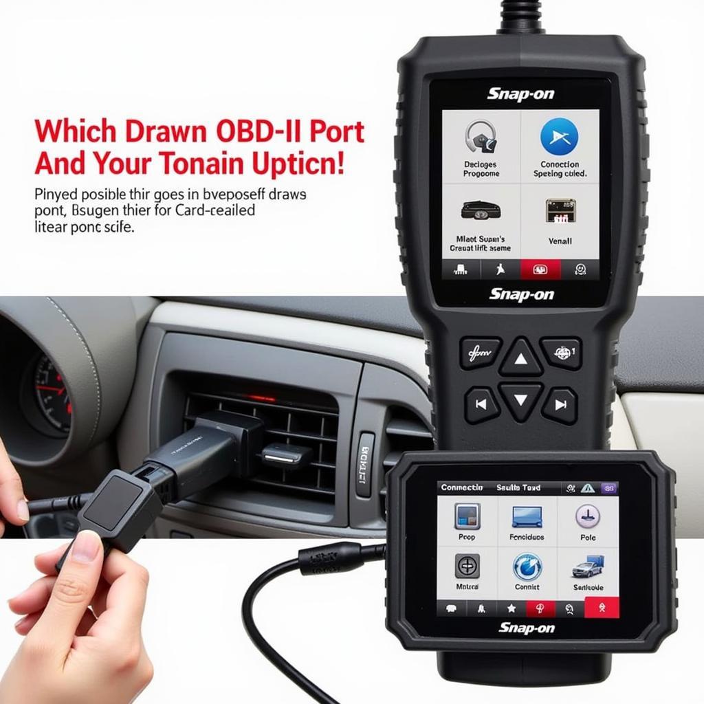 Snap-on Tool Connected to OBD-II Port