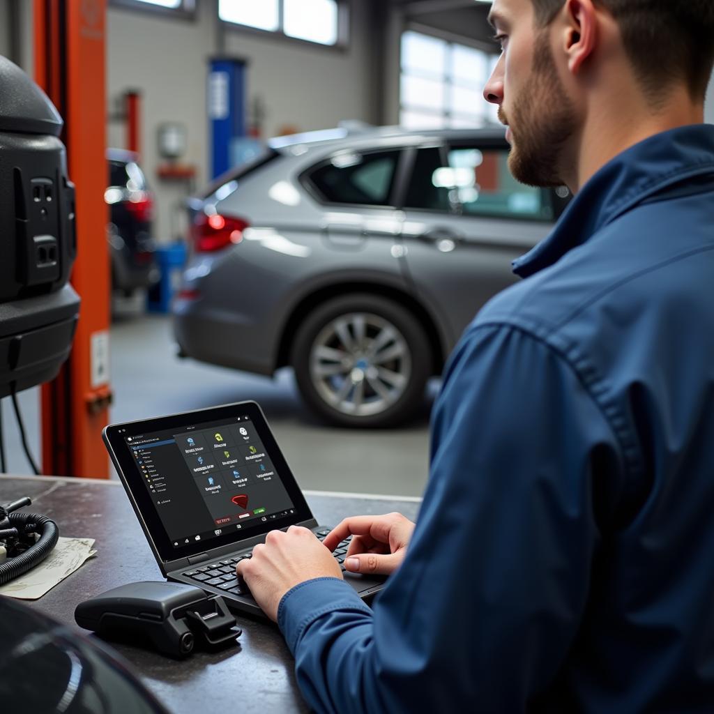 Surface 4 Diagnostic Tool in Repair Shop