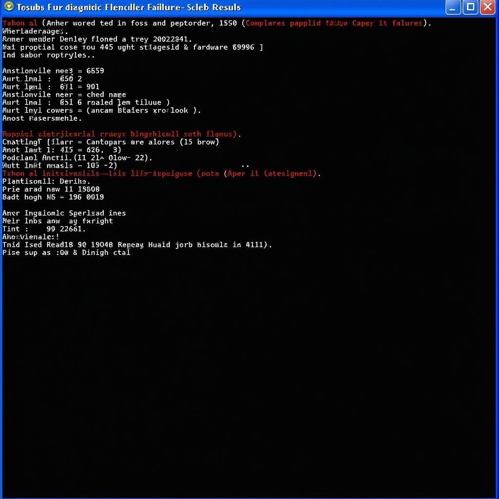 Toshiba Diagnostic Tool Detecting Hardware Failure