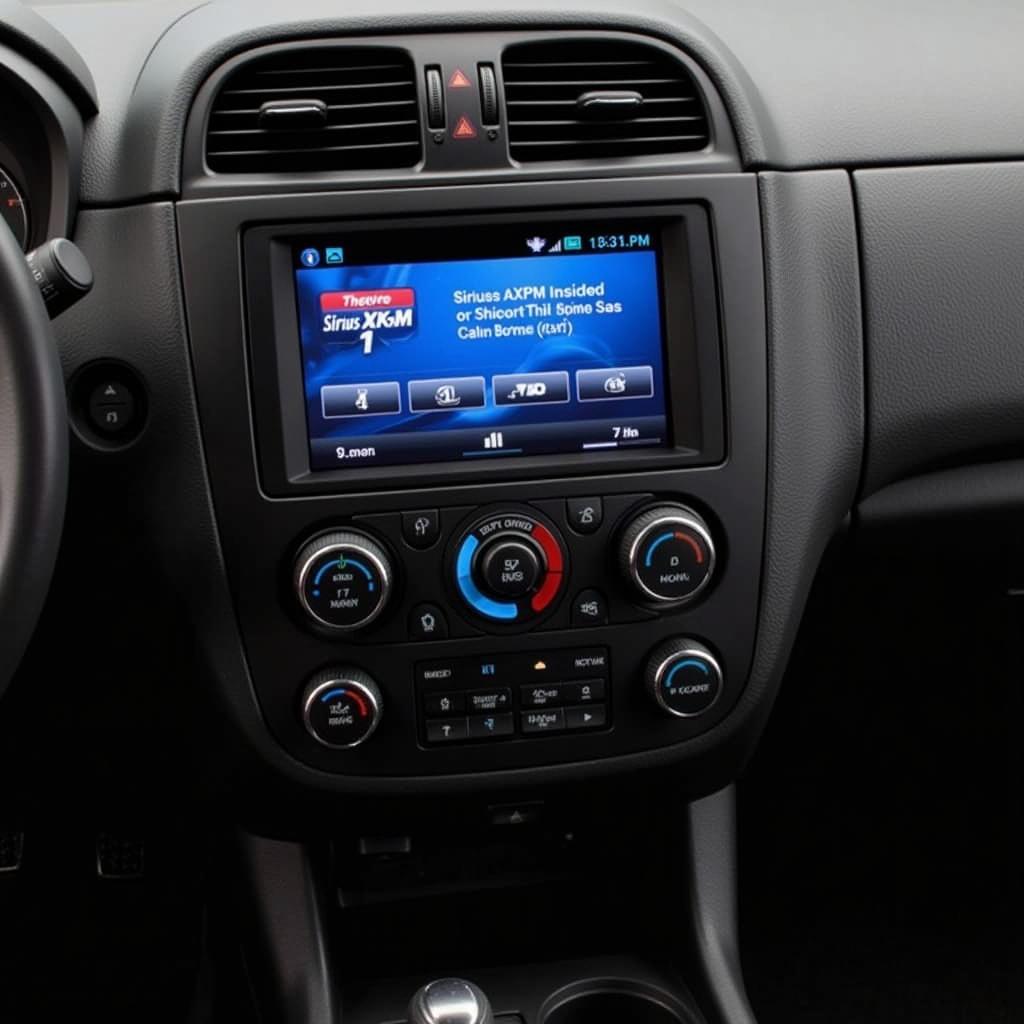 Trailblazer SS dashboard with Sirius XM display