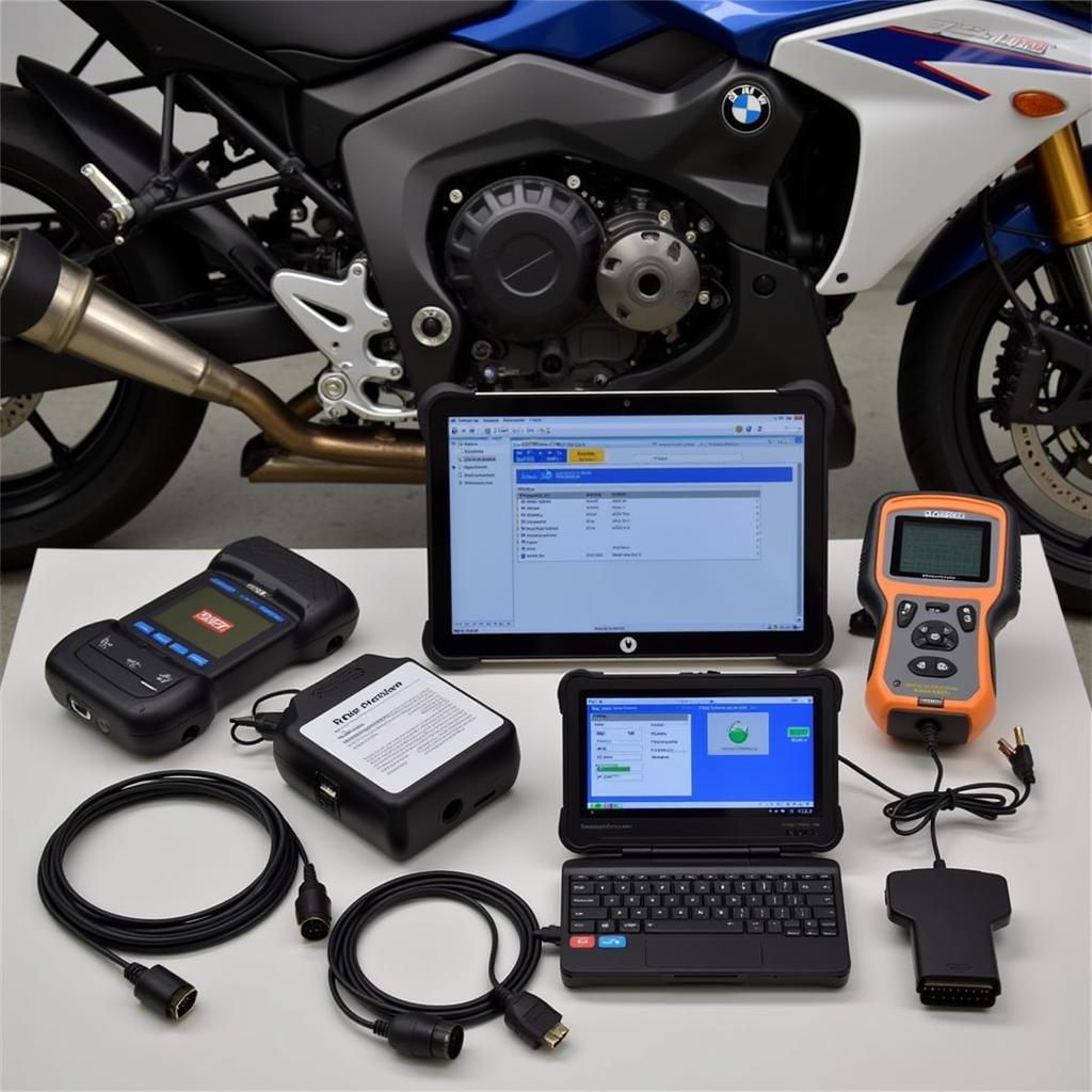 Variety of diagnostic tools for BMW motorcycles