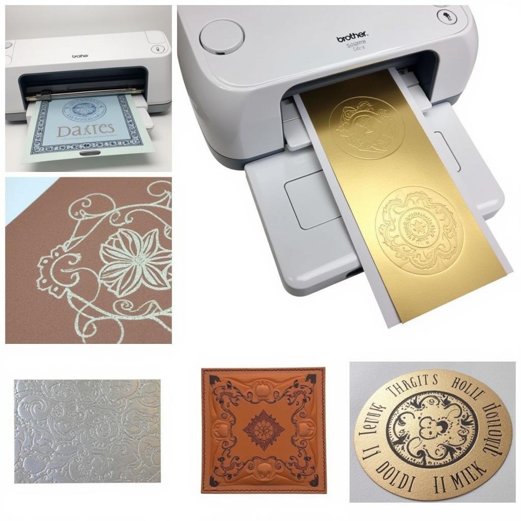 Examples of Embossed Materials Using Brother Scan N Cut