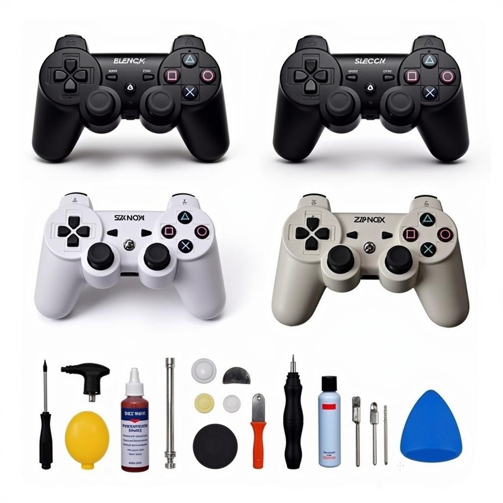 Various PS3 Controllers and Repair Tools