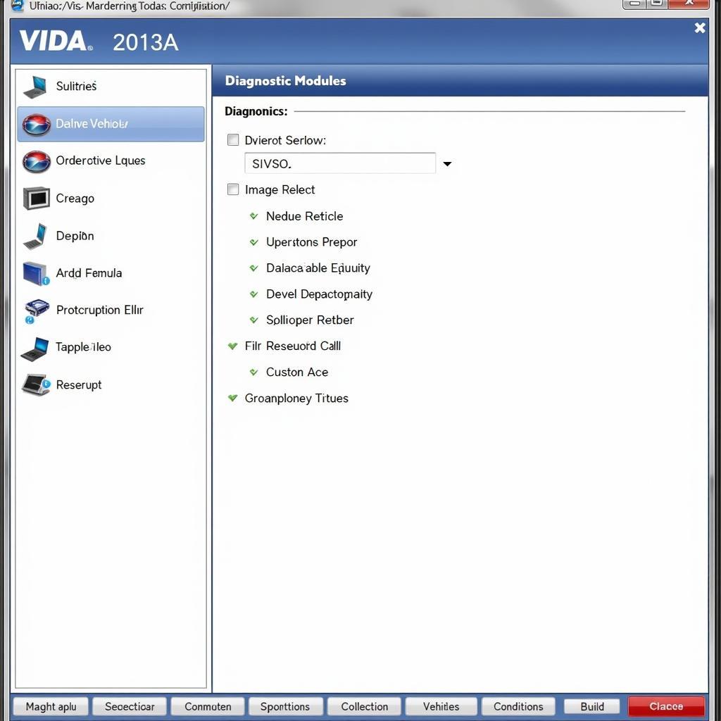 VIDA 2013A Software Interface on Windows 7