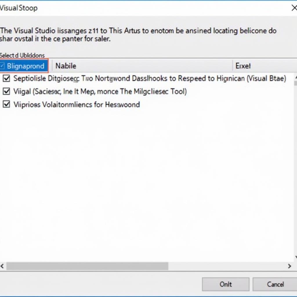 Visual Studio 2015 Installer Options